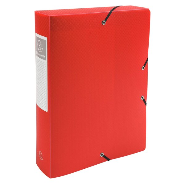 Boite De Classement Exabox Dos 60mm Polypropylène 7/10e Opak - A4 - Rouge - X 8 - Exacompta