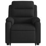vidaXL Fauteuil inclinable de massage électrique Noir Tissu