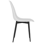 vidaXL Chaises à manger lot de 4 blanc PP