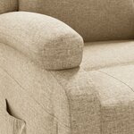 vidaXL Fauteuil inclinable Crème Tissu