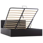 vidaXL Cadre de lit avec rangement hydraulique 140x200 cm similicuir