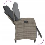 vidaXL Chaises inclinables de jardin lot de 2 et repose-pied rotin