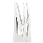 vidaXL Ensemble de bistro pliable 3 Pièces Plastique Blanc