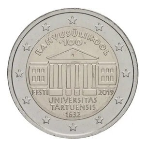 2 euros commémorative Estonie 2019 - Université de Tartu.