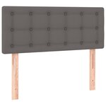 vidaXL Sommier à lattes de lit avec matelas Gris 120x200 cm Similicuir