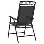 vidaXL Chaises de jardin pliables lot de 8 en acier et textilène