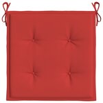 vidaXL Coussins de chaise jardin lot de 4 rouge 40x40x3cm tissu oxford