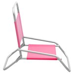 vidaXL Chaises de plage pliables 2 Pièces Rose Tissu