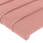 vidaXL Cadre de lit avec tête de lit Rose 160x200 cm Velours