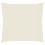 vidaXL Voile de parasol tissu oxford carré 3x3 m crème