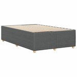 vidaXL Cadre de lit gris foncé 120x190 cm tissu