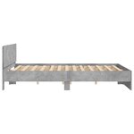 vidaXL Cadre de lit avec tête de lit gris béton 160x200 cm