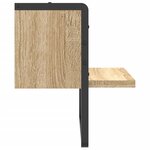 vidaXL Étagère murale avec barre chêne sonoma 30x25x30 cm