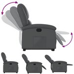 vidaXL Fauteuil inclinable Gris Similicuir