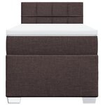 vidaXL Sommier à lattes de lit avec matelas Marron foncé 100x200 cm