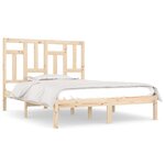 vidaXL Cadre de lit Bois de pin massif 120x200 cm