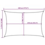 vidaXL Voile d'ombrage 160 g/m² Vert foncé 3x4 5 m PEHD