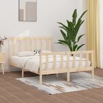 vidaXL Cadre de lit bois massif 120x190 cm petit double