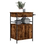 vidaXL Chariot de cuisine chêne fumé 56x43x89 5 cm bois d'ingénierie
