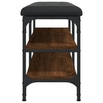 vidaXL Banc à chaussures chêne marron 82x32x47 cm Bois d'ingénierie