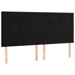 vidaXL Sommier à lattes de lit et matelas Noir 160x200 cm Velours