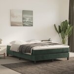 vidaXL Cadre de lit Vert foncé 140x200 cm Velours