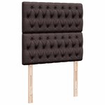 vidaXL Sommier à lattes de lit avec matelas Marron foncé 100x200 cm