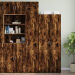 vidaXL Armoire de rangement mince chêne fumé 40x42 5x225 cm