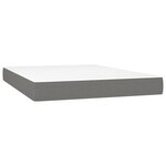 vidaXL Sommier à lattes de lit avec matelas Gris foncé 140x200cm Tissu