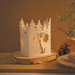Photophore forêt de Noël en papier