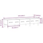 vidaXL Meuble TV Blanc brillant 150x34 5x30 cm Bois d'ingénierie