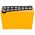 Guide de classement 148 x 210 mm exacompta jaune - jeu de 24