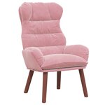 vidaXL Chaise relaxante en velours rose