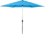 Parasol jardin droit Alu "Sol" - Rond - Ø 3m - Bleu