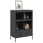 vidaXL Buffet haut noir 68x39x101 5 cm acier laminé à froid