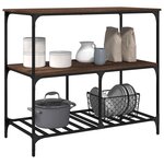 vidaXL Chariot de cuisine chêne marron 100x50x95 cm bois d'ingénierie