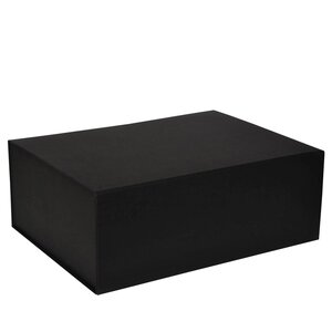 Boîte haute rectangulaire en carton luxe noir 40 x 30 x 15 cm. Idéale pour un emballage cadeau ou comme rangement pour : vêtements linges de maison jouets déguisements vaisselles décorations etc