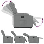vidaXL Fauteuil inclinable électrique gris clair tissu
