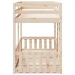 vidaXL Lit superposé 80x200 cm Bois de pin massif