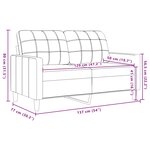vidaXL Canapé à 2 places Jaune 120 cm Velours