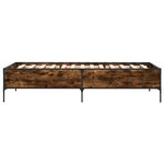 vidaXL Cadre de lit sans matelas chêne fumé 90x200 cm