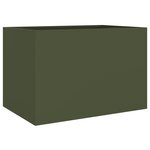 vidaXL Jardinière vert olive 62x47x46 cm acier laminé à froid