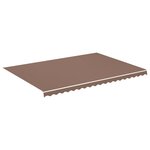 vidaXL Tissu de remplacement pour auvent Marron 5x3 5 m