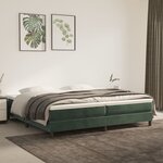 vidaXL Cadre de lit Vert foncé 200x200 cm Velours