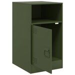 vidaXL Tables de chevet 2 Pièces vert olive 34 5x39x62 cm acier