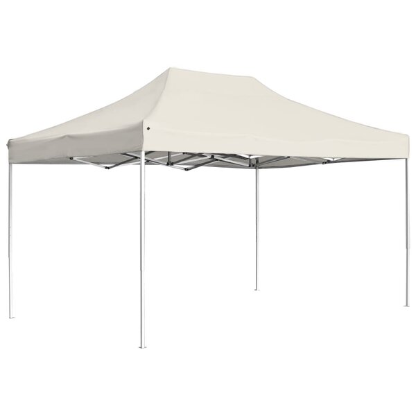 vidaXL Tente de réception pliable Aluminium 4 5x3 m Crème