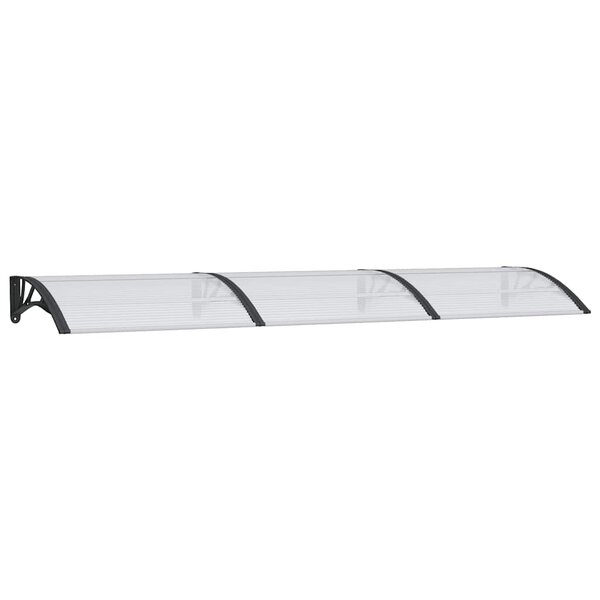 vidaXL Auvent de porte Noir et transparent 300x75 cm Polycarbonate