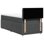 vidaXL Sommier à lattes de lit avec matelas Gris foncé 100x200cm Tissu