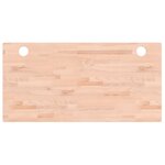 vidaXL Dessus de bureau 100x50x2 5 cm bois massif de hêtre