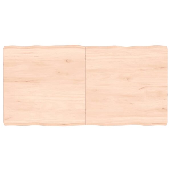 vidaXL Dessus de table bois massif non traité bordure assortie